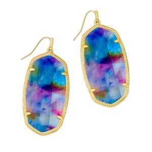 Kendra Scott Danielle Earrings in Teal Dye Illusion